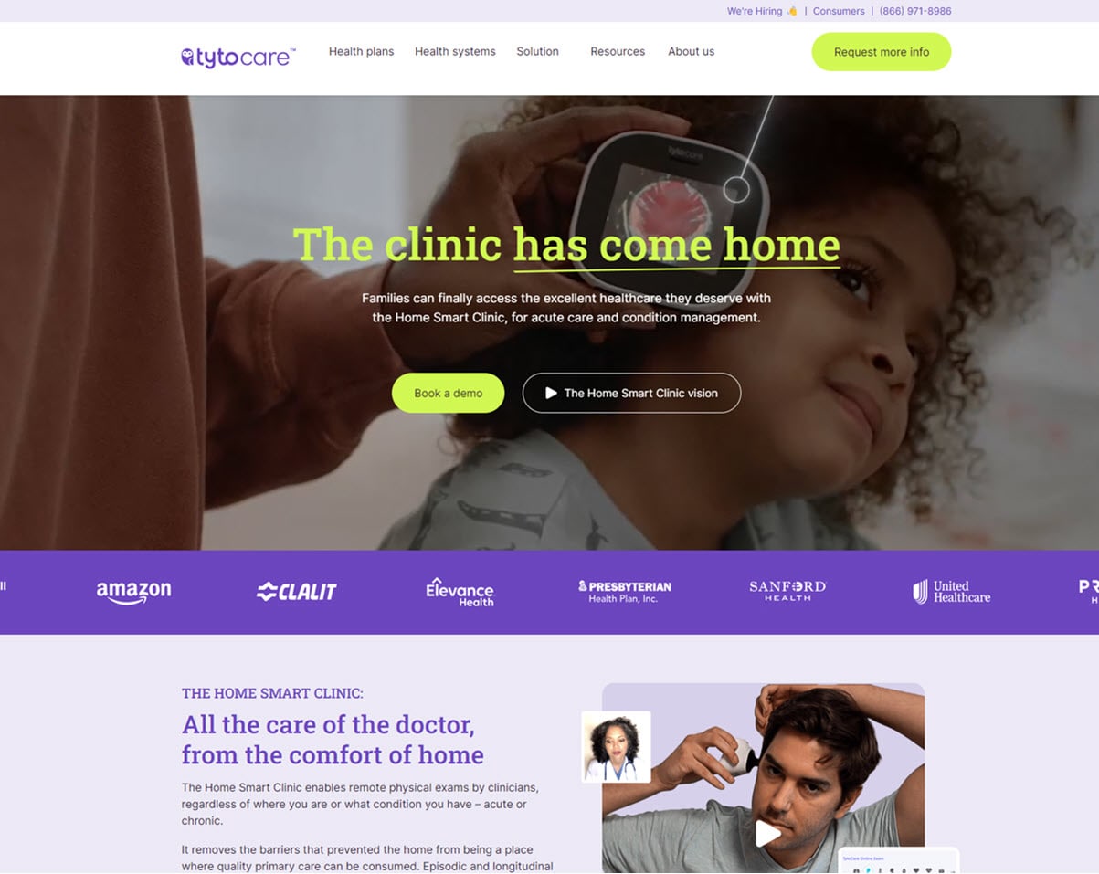 Website image 'Tytocare'